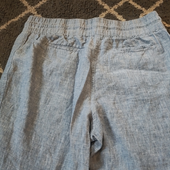 Athleta Cabo Linen Jogger Pants in Chambray Blue Size 14 - Picture 8 of 10
